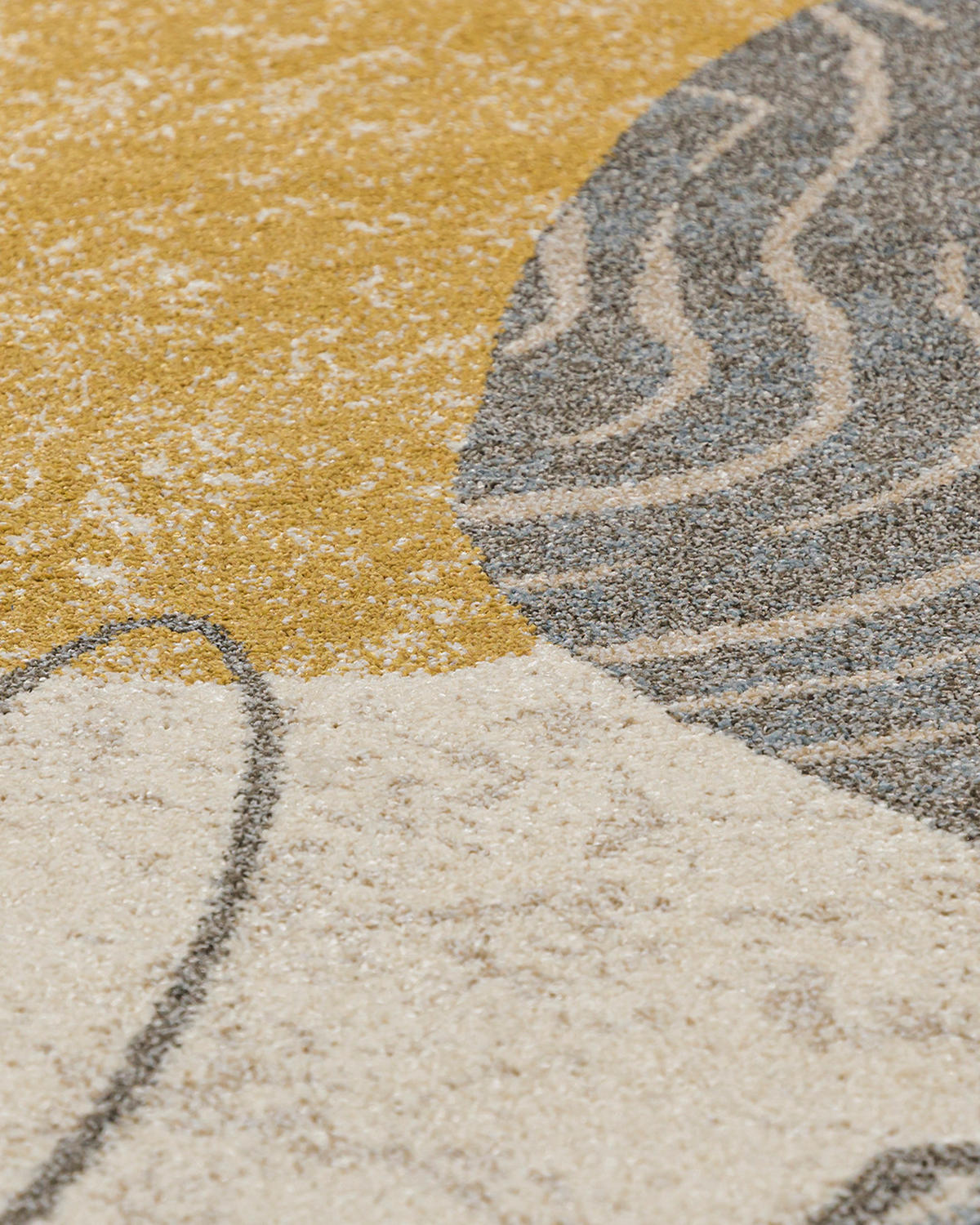 TEPPICH Beige Geometrisch In-Outdoor Pflanzlich Kurzflor Rechteckig 250 x 350 cm - Blaugrau/Multicolor, Textil (250/350cm) - Mazovia