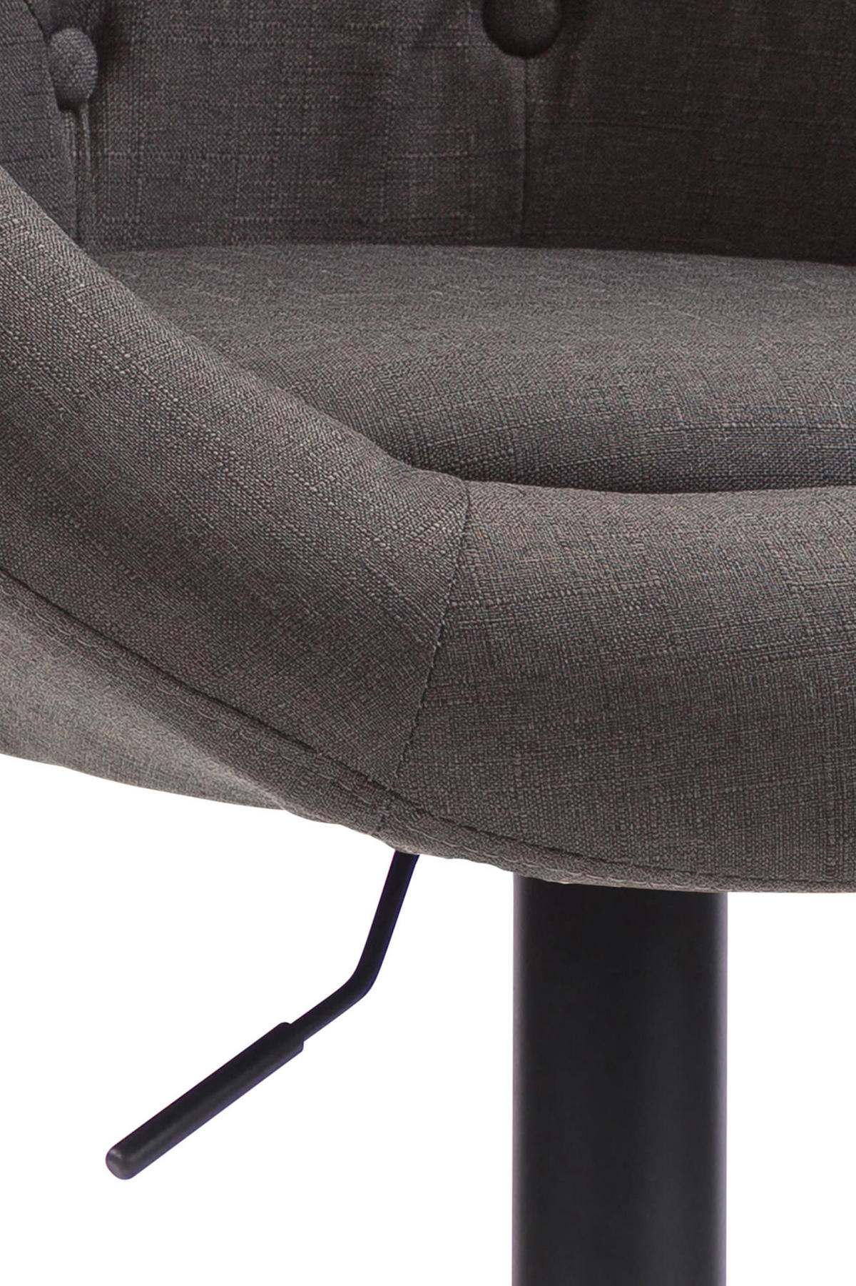 BARHOCKER Stoff dunkelgrau - Dunkelgrau/Schwarz, Textil/Metall (65/107/57cm) - CLP