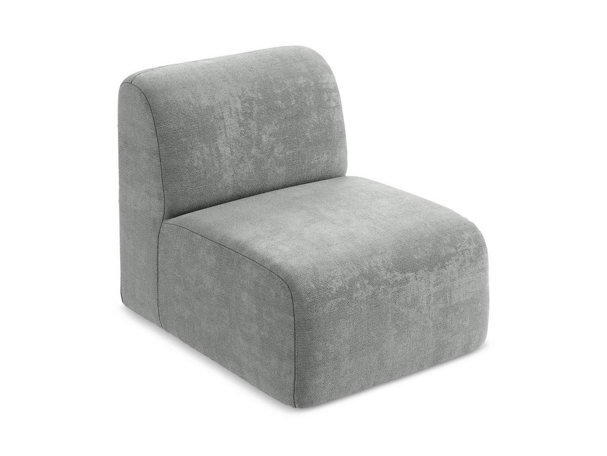 SOFAELEMENT Chenille Stoff Grau - Schwarz/Grau, Holzwerkstoff/Kunststoff (70/75/94cm) - Makamii