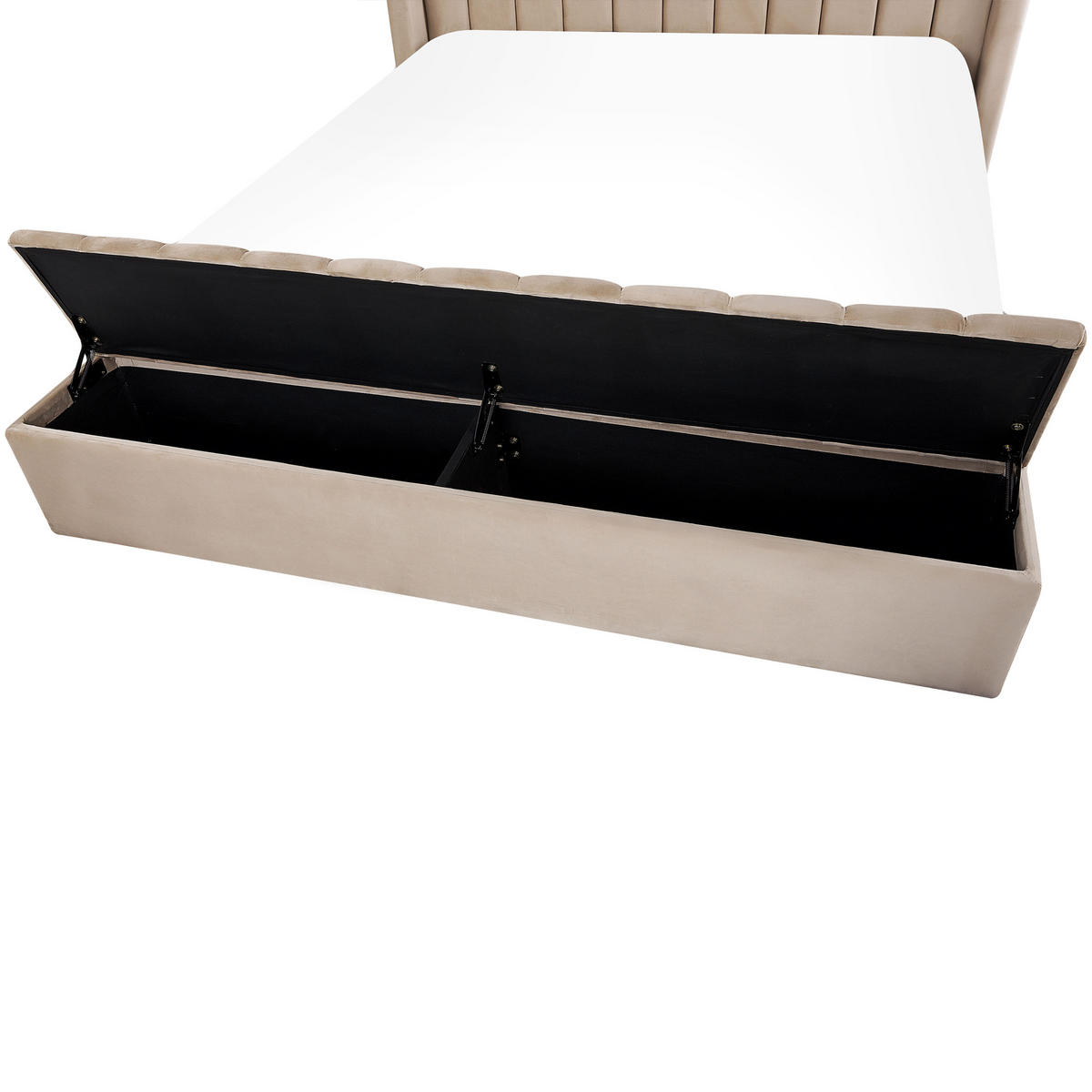 POLSTERBETT 180/200 cm Beige Noyers - Beige, Textil (180/200cm) - Beliani