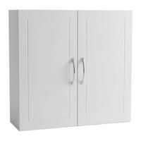 HÄNGESCHRANK Weiß Silber Bad 60x60x18 cm - Silberfarben/Weiß, Holzwerkstoff/Metall (60/60/18cm) - Relaxdays