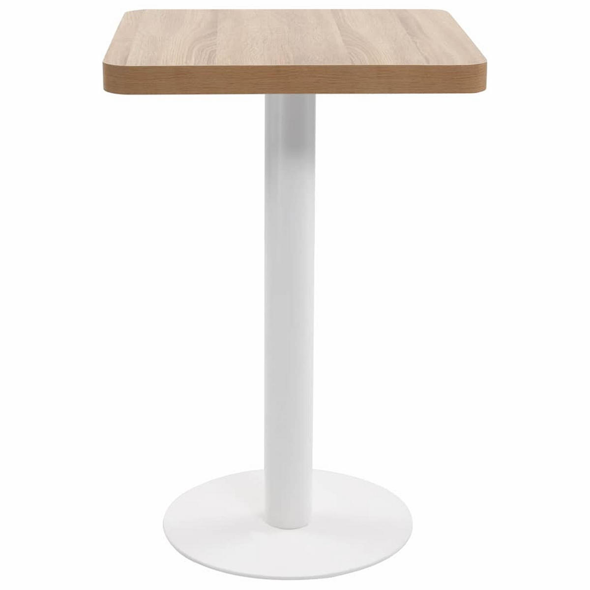 BISTROTISCH Hellbraun 50/50 Cm Mdf - Hellbraun, Holzwerkstoff (50/50/75cm) - vidaXL