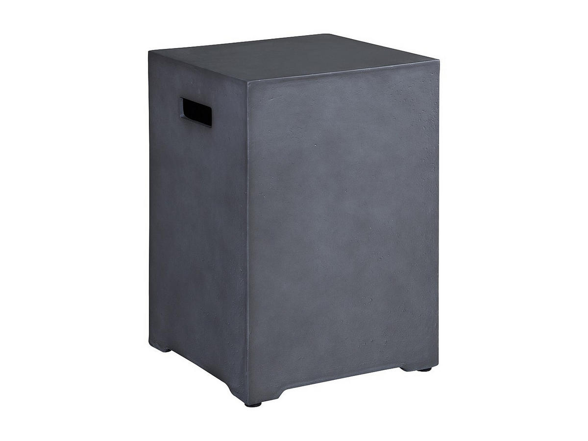 FEUERSCHALE - 41cm x 41cm - Kunststein - anthrazitgrau - SEROZA - Anthrazit, Stein (41/62.6/41cm) - Vente-Unique