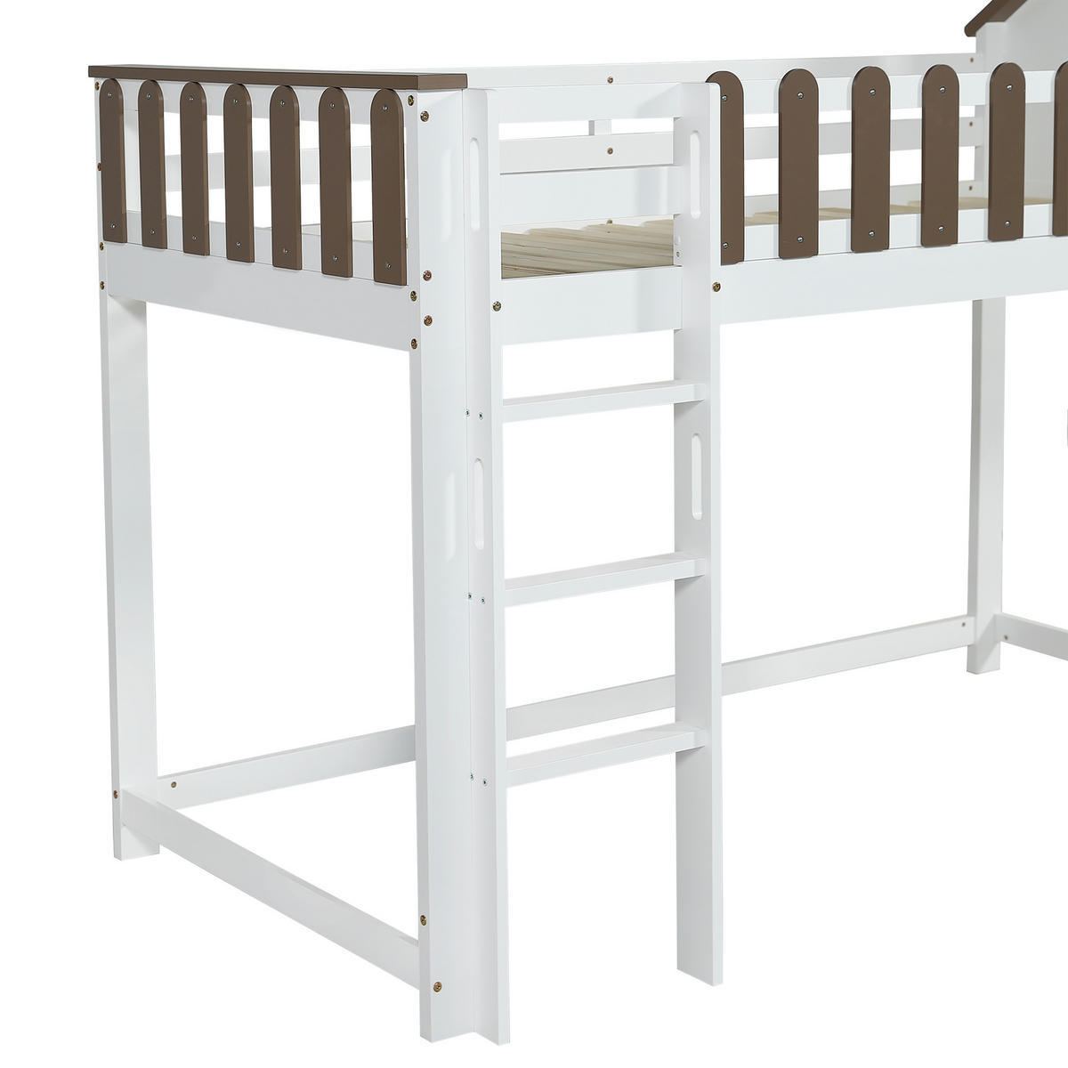 HOCHBETT 90/200 cm Weiß, Walnuss - Weiß, Holz/Holzwerkstoff - Raumix