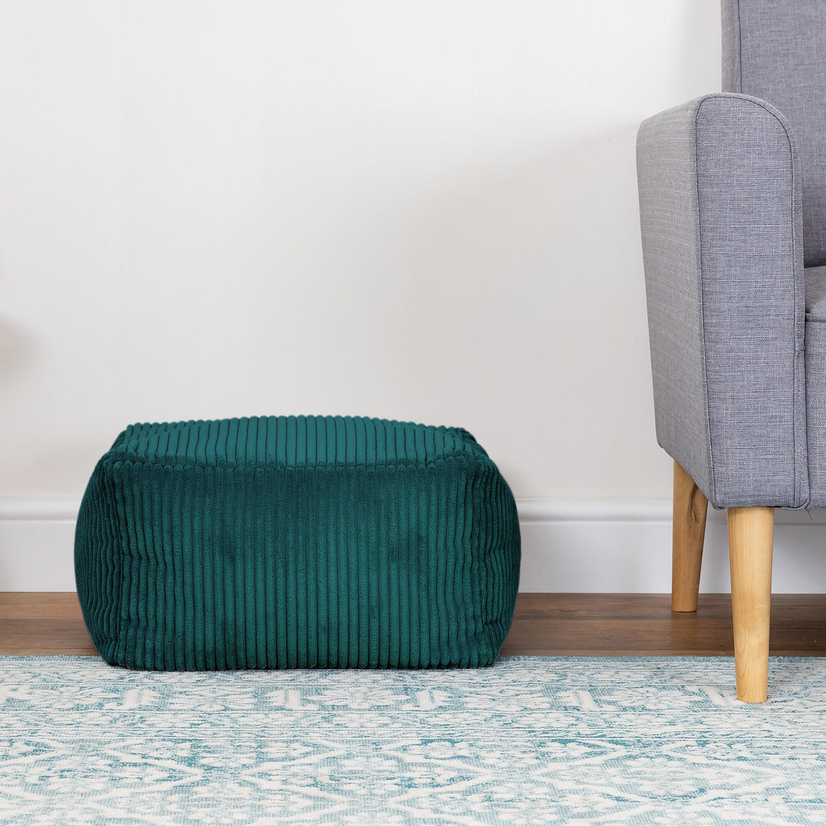 SITZPOUF Amara - Grün, Textil (42/24/42cm) - icon
