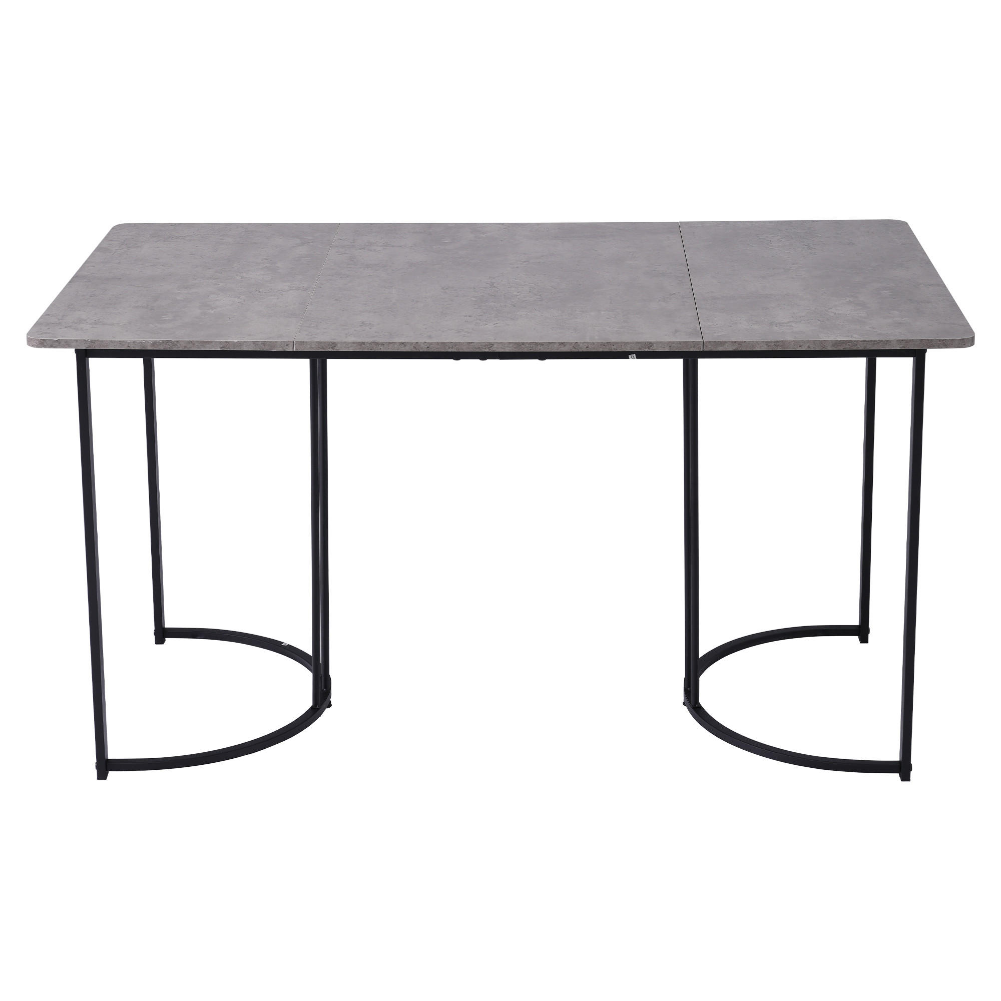 ESSTISCH Marmoroptik Grau 140/80/75 cm - Grau, Holz (80/140/75cm) - PANGIVO