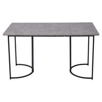 ESSTISCH Marmoroptik Grau 140/80/75 cm - Grau, Holz (80/140/75cm) - PANGIVO