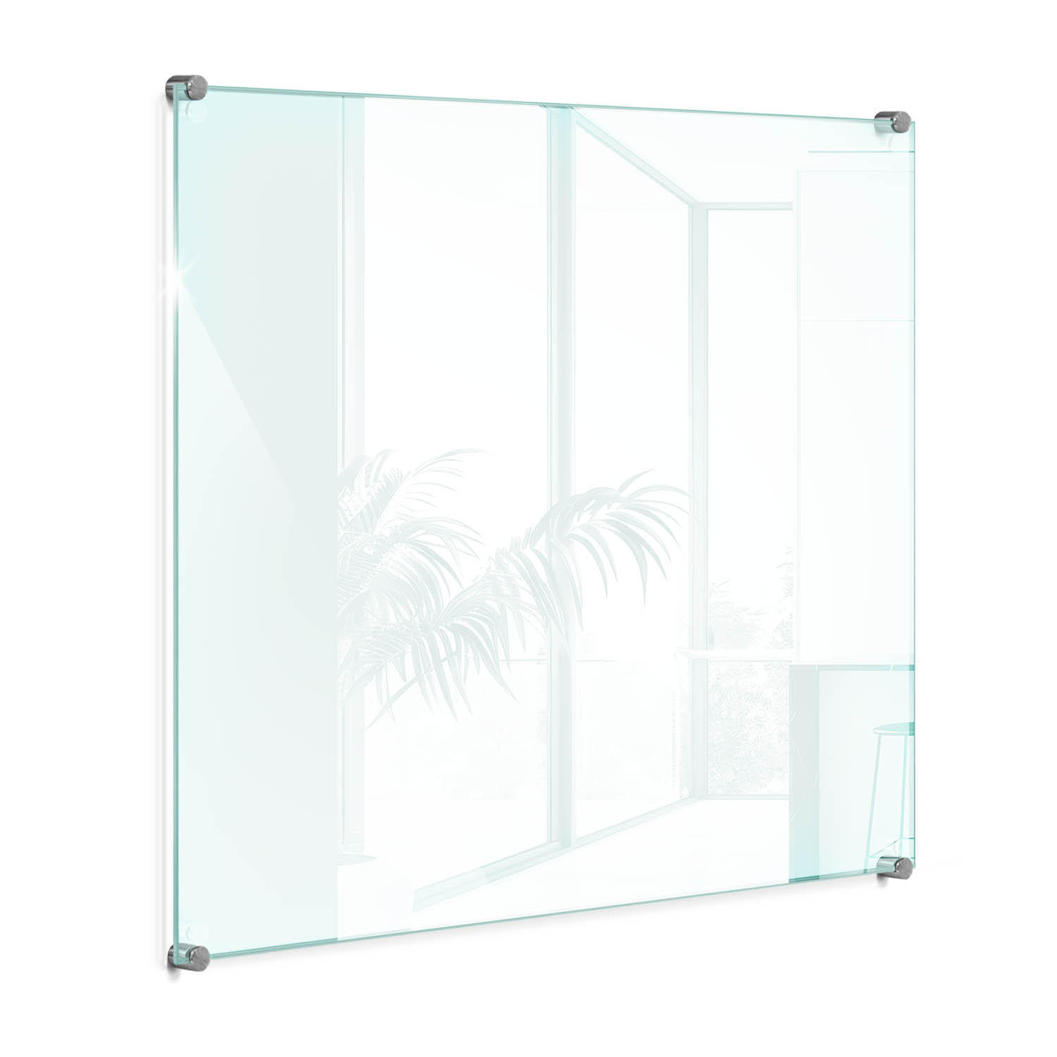 KÜCHENRÜCKWAND 60 x 60 cm Transparente Glasplatte - Transparent, Glas (60/60/0.4cm) - TULUP