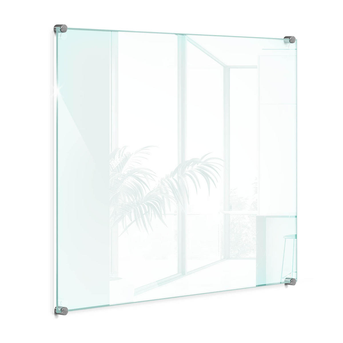 KÜCHENRÜCKWAND 60 x 60 cm Transparente Glasplatte - Transparent, Glas (60/60/0.4cm) - TULUP