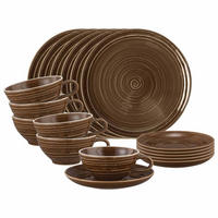 TEESERVICE Terra Erdbraun 18er Set - Braun, Keramik (1/1/1cm) - Seltmann Weiden