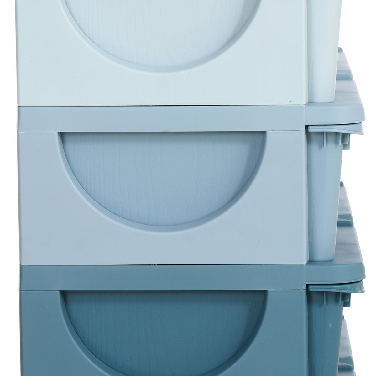 SPIELZEUGKISTE DE-09537 3 Schubladen mit Sitzfläche Blau - Blau, Kunststoff (37/75cm) - ComfortXL