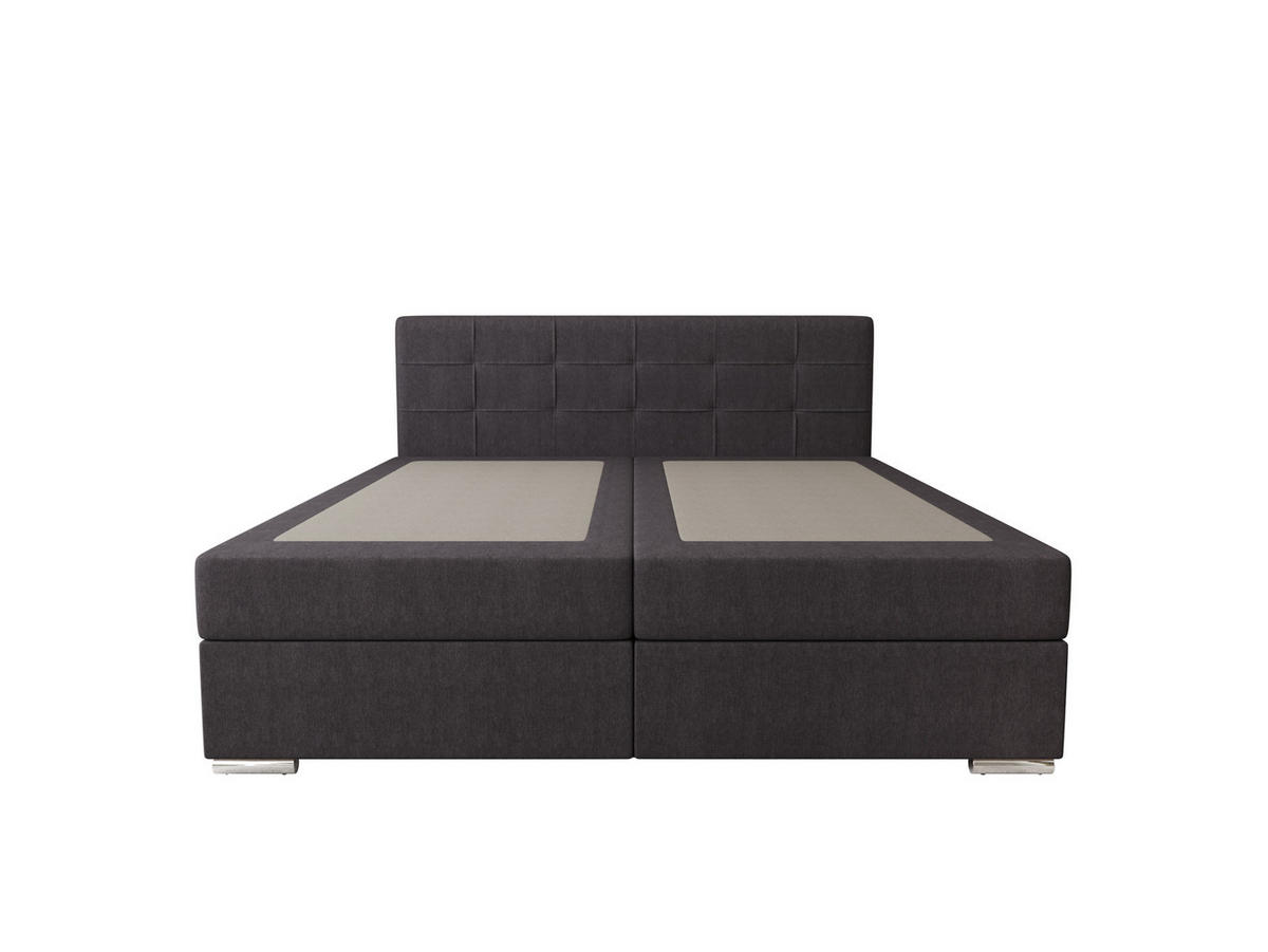 BOXBETT ZILANO 1 mit Matratze H3 und Topper 180x200 Cosmic 97 - Grau, Holz/Textil (180/200cm) - Bedante