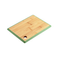 SCHNEIDEBRETT Bambus mit Griff grün - Beige, Naturmaterialien (19/27cm) - Kesper