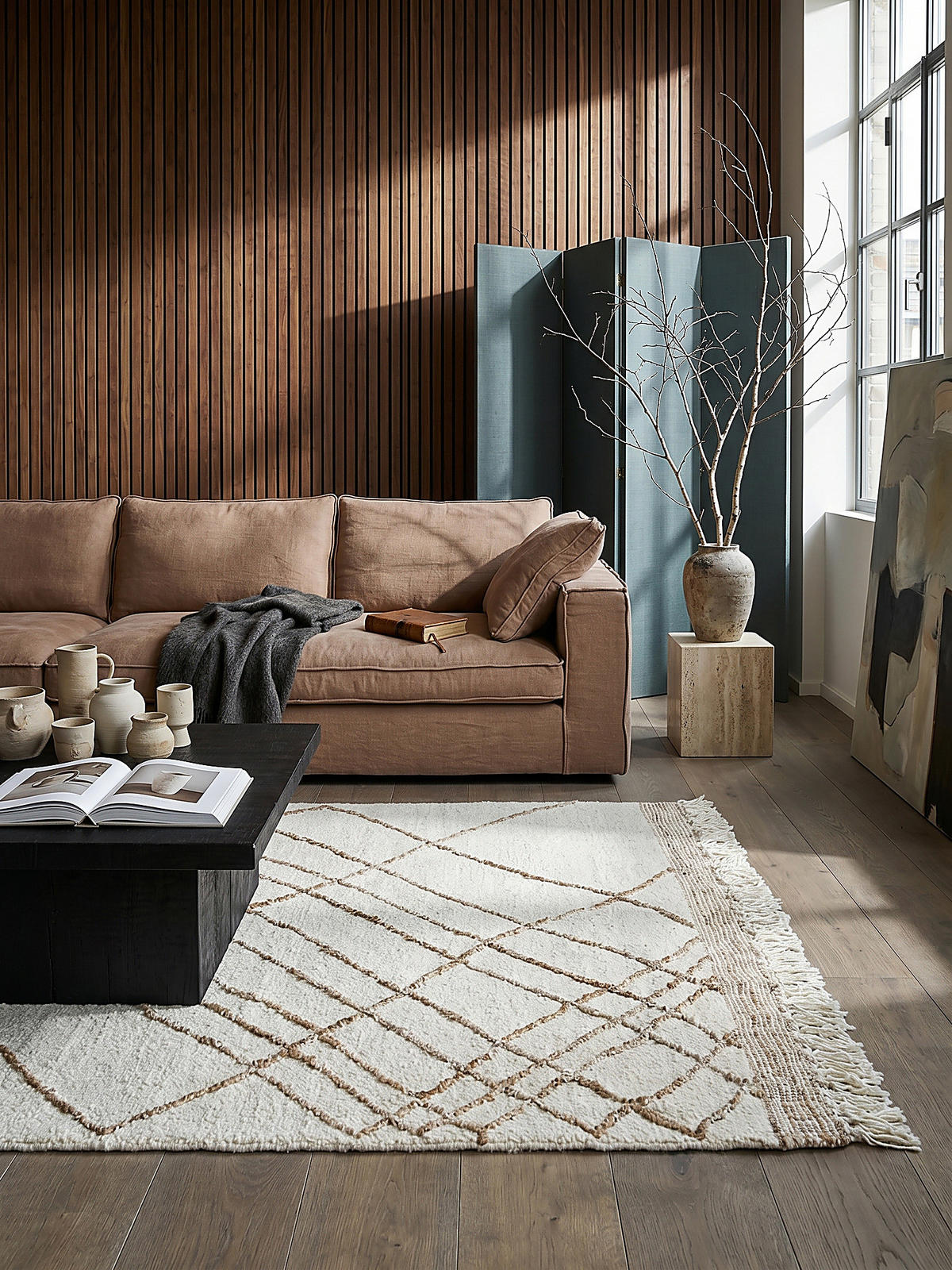 TEPPICH Kurzflor Streifen Muster, Abstrakt, Wohnzimmer Beige-Natur Rechteckig 160x230 - Beige, Textil (230/160cm) - KADIMA DESIGN