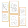 POSTER Set Mit 6 Fairer Fiore In Blume Zusammenfassung Ästhetische Dekorative Gemälde Für Ihr Wohnzimmer Zuhause A3 & A4 Rahmen Aus Hellem Holz - Beige, Papier (29/3cm) - Nacnic