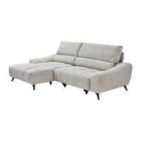ECKSOFA -Ecke links - Relax mit verschiebbarer Sitzfläche – Stoff Beige – ELOSIA - Beige, Textil (270/175cm) - Vente-Unique