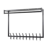WANDGARDEROBE Schwarz 27/100/35 cm - Dunkelgrau, Metall (100/35/27cm) - Hoyz Collection