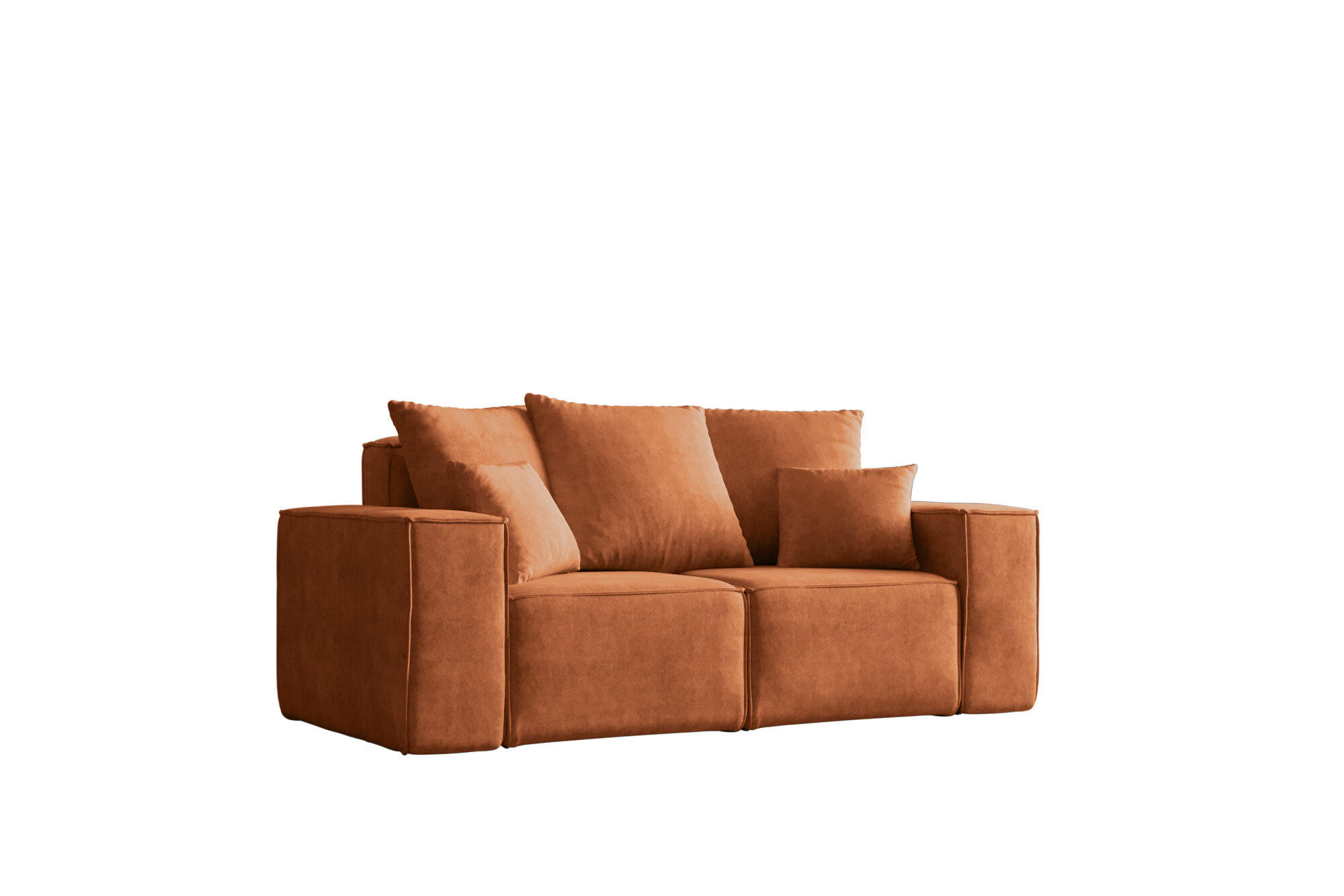 SOFA ELLA Modern Stoff Noel Orange - Terra cotta, Holz/Textil (182/78/90cm) - Kaiser Möbel