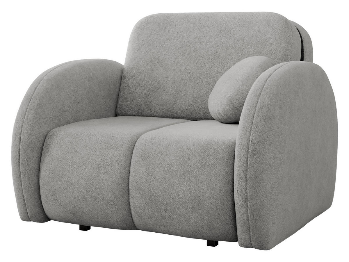 SCHLAFSOFA Viva Comfy I - Hellgrau/Schwarz, Holz/Textil (102/85/103cm) - MIRJAN24