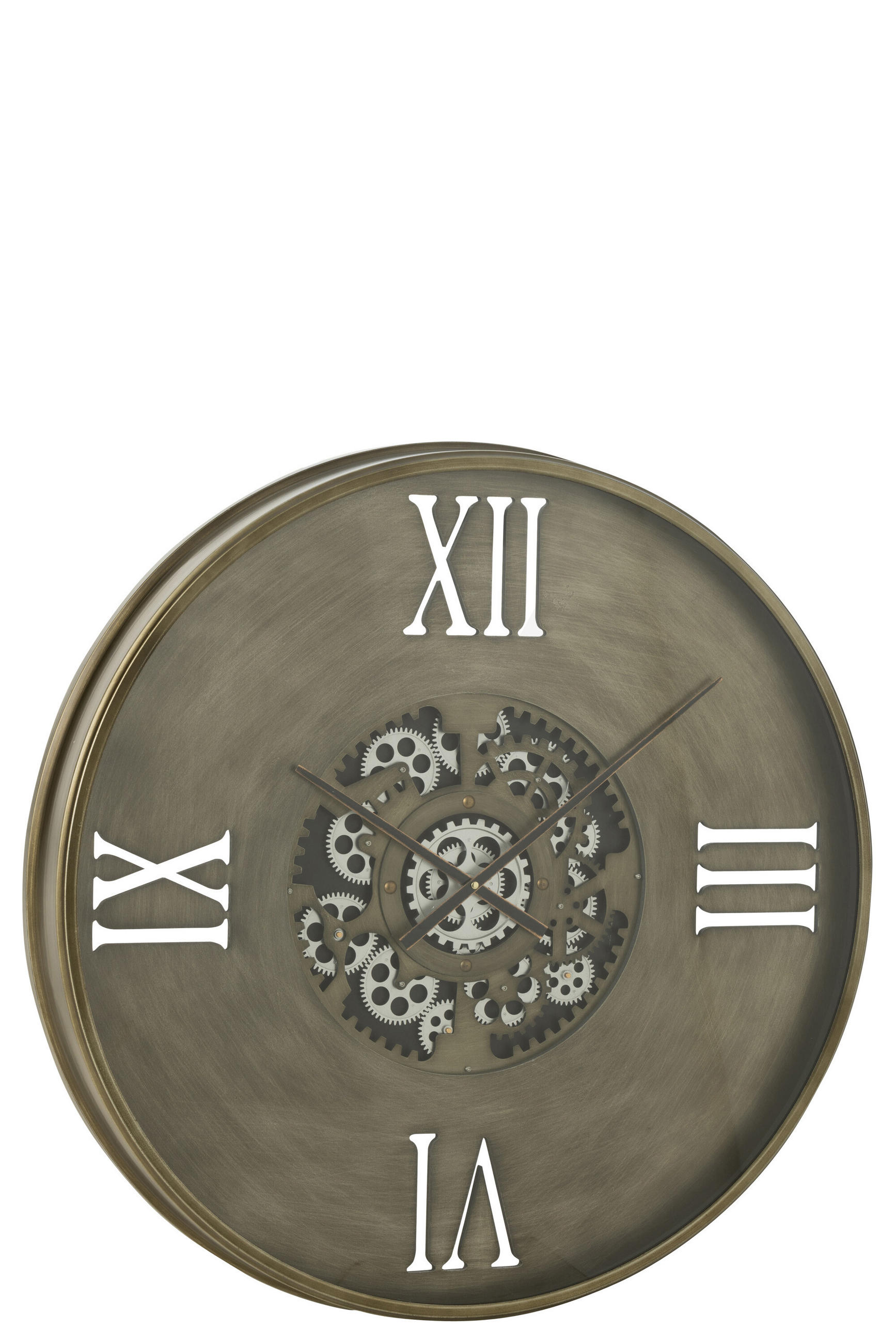 UHR ROMAN - Metall - Kupfer - Ø 80 cm - Kupferfarben, Metall (80/10/80cm) - J-Line