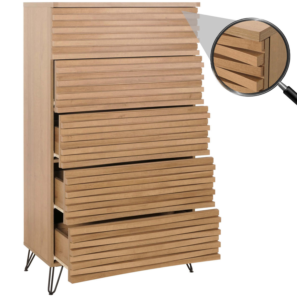 KOMMODE Braun - Braun, Holzwerkstoff (80/145/44cm) - MCW
