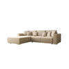 ECKSOFA GUSTO L Como02 Links mit Schlaffunktion - Beige, Textil (279/193cm) - Bedante