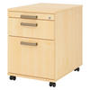 ROLLCONTAINER - mit Hängeregistratur 58/42,8/59 cm in Ahornfarben Streifengriff (Kunststoff) - Ahornfarben, Holzwerkstoff (42.8/59/58cm) - bümö