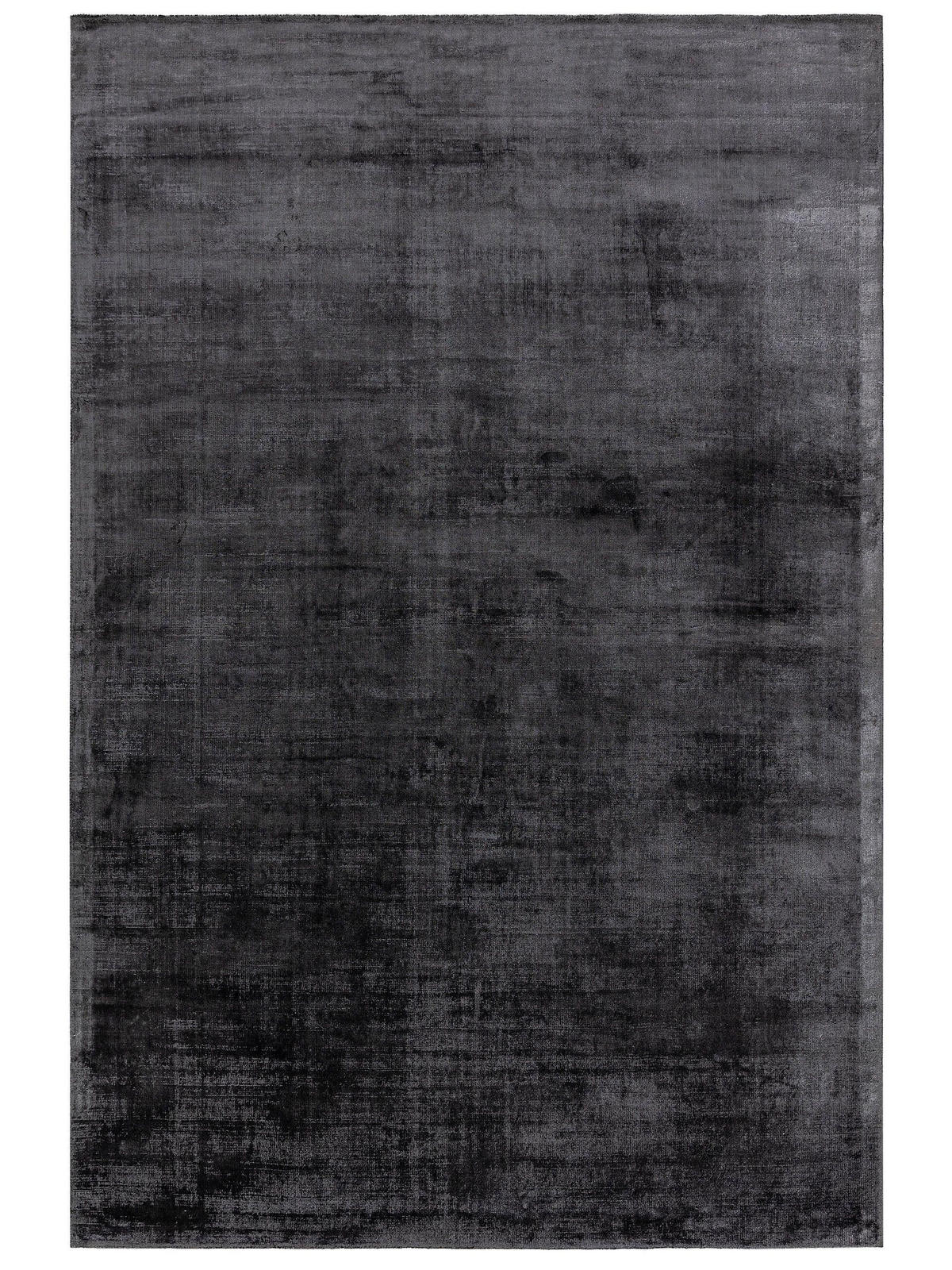 VISKOSETEPPICH Nova Dunkelgrau 120x170 cm - Dunkelgrau, Textil (120/170cm) - benuta Pure