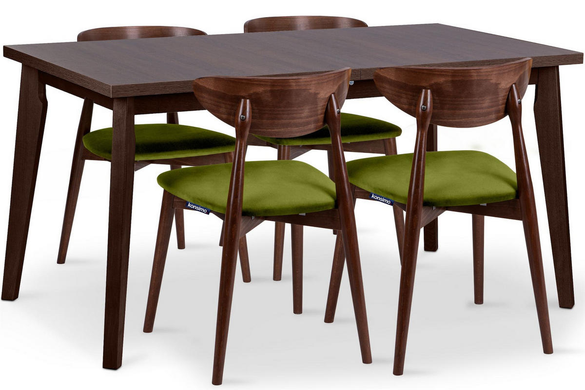 ESSTISCH RHENA ausziehbar bis 190cm, Dunkelbraun - Dunkelbraun/Walnussfarben, Holz (150/77/80cm) - KONSIMO®