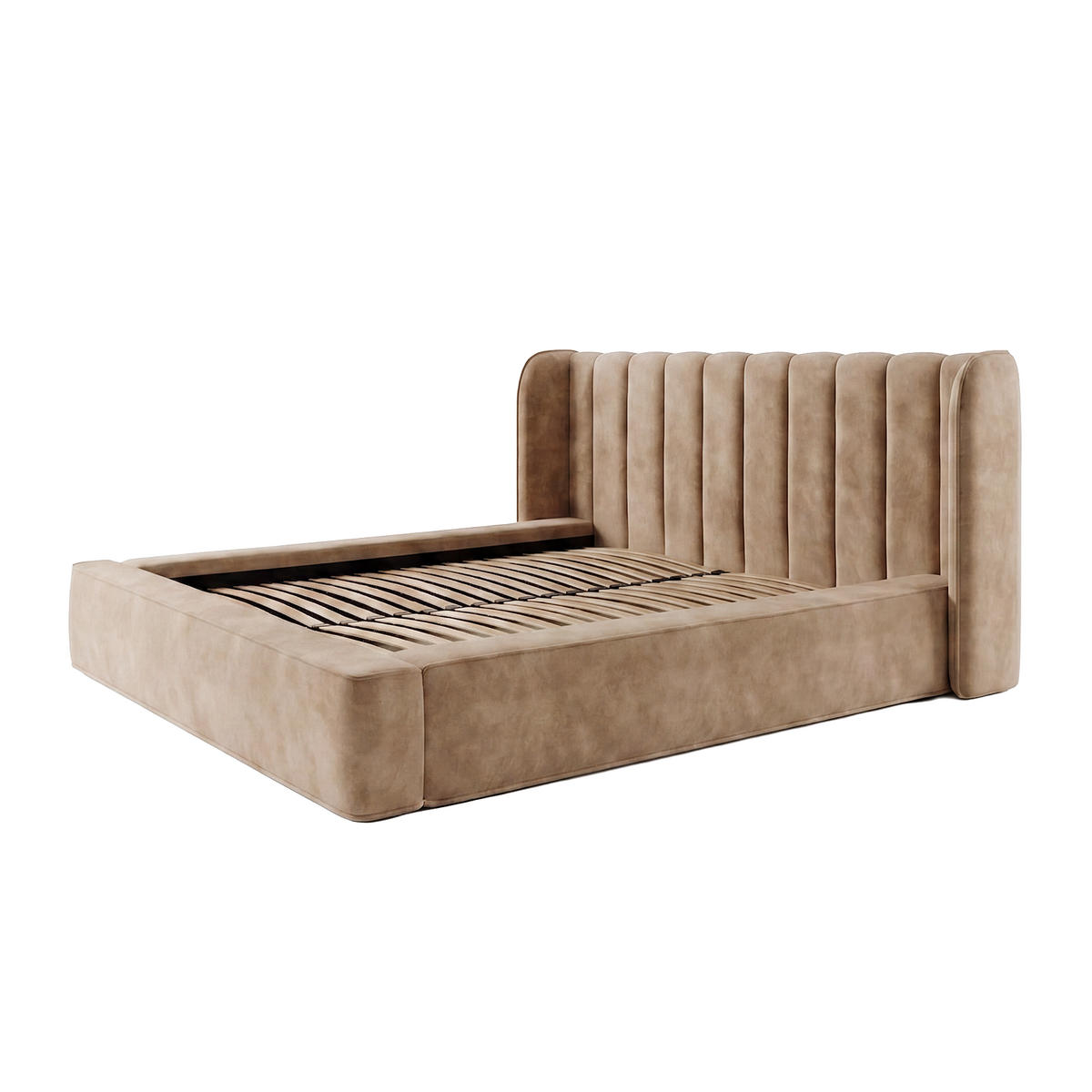 POLSTERBETT GONDO 160x200 cm, Beige - Beige, Textil (200/160cm) - Fedve