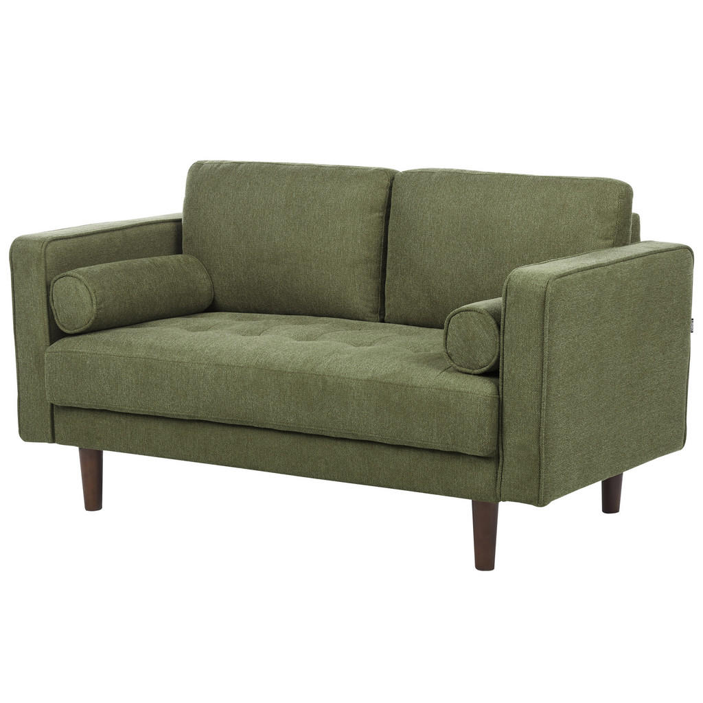 Thumbnail - Beliani 2-Sitzer-Sofa, Grün, Dunkelbraun, Textil, 140x78x74 cm, Wohnzimmer, Sofas & Couches, Sofas, 2-Sitzer Sofas