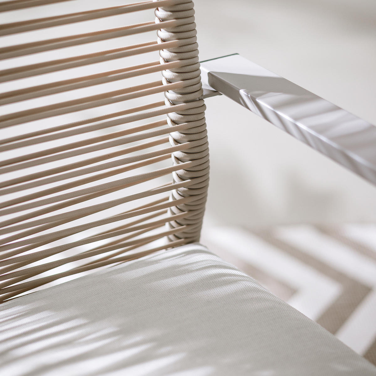 GARTENESSGRUPPE - Stahl / Polyrattan - Beige - 5-teilig - Beige, Naturmaterialien/Textil - home24