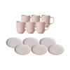 KAFFEESERVICE Jasper rosa 12er Set - Robinienfarben, Keramik (1/1/1cm) - Ritzenhoff Breker