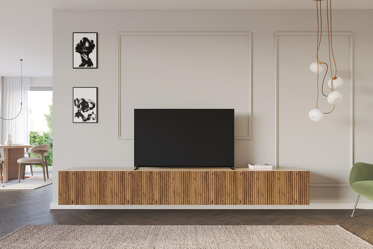 LOWBOARD NOA-2-W 3x100x40x41 cm - Artisan / Katania - Eiche Wotan, Holzwerkstoff (300/40/41cm) - ALTDECOR