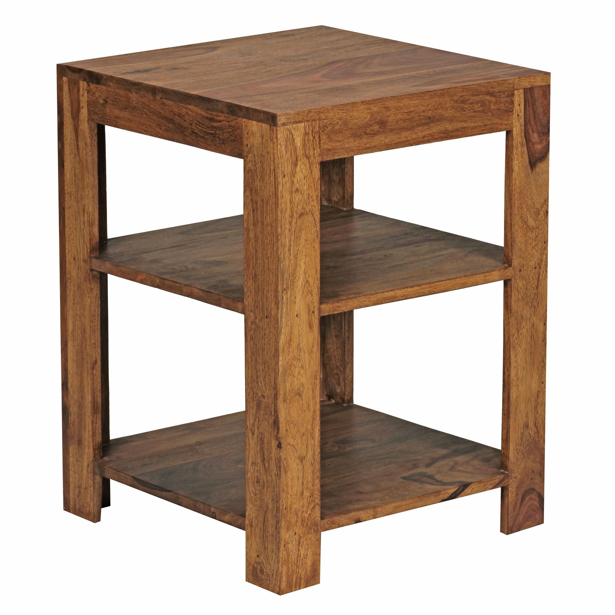 BÜCHERREGAL Massivholz Handgefertigt Pflegeleicht, Braun 44x44x60 cm - Braun, Holz (44/60/44cm) - KADIMA DESIGN