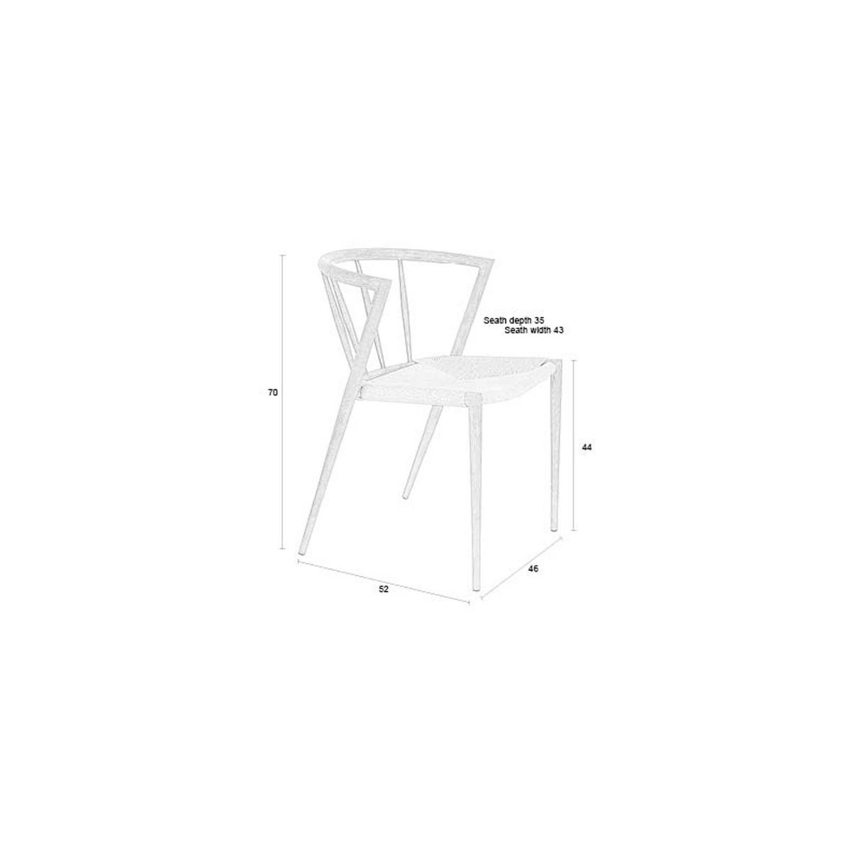 ESSZIMMERSTUHL Che Braun - 2 er Set - Beige/Braun, Metall (52/70/46cm) - Housecraft Living