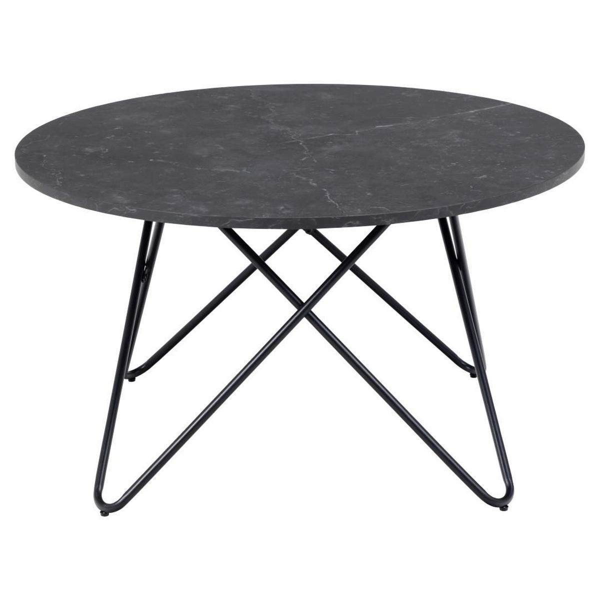 COUCHTISCH, Wyre, Schwarz, MDF, 80 x 80 x 45 cm - Schwarz, Holzwerkstoff/Metall (80/80/45cm) - ebuy24