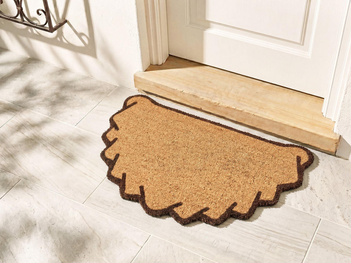 FUSSMATTE Naturfarben 45/75 cm Kokosfasern Lazi - Naturfarben, Textil (45/75cm) - Beliani