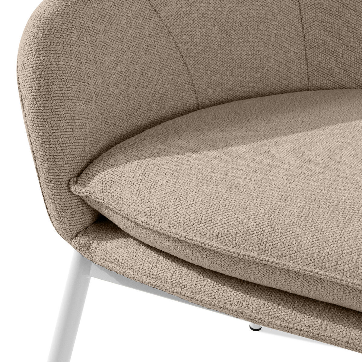 GARTENSOFA SOLIS Loungesofa, - Hellbraun, Textil/Metall (118/76/66cm) - KONSIMO®
