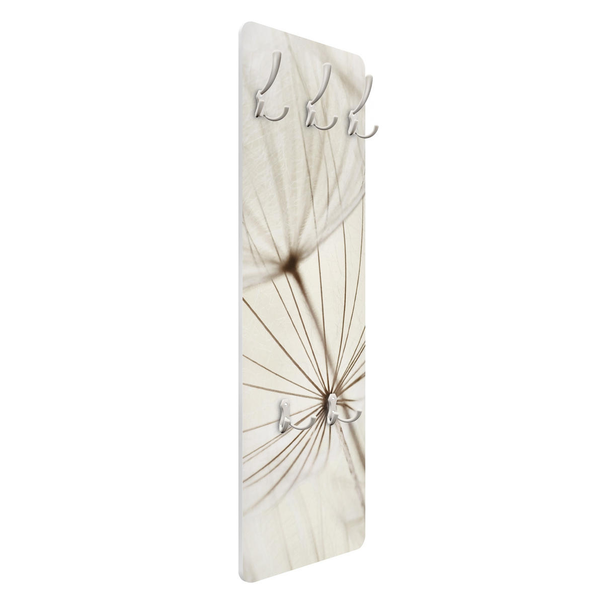 WANDGARDEROBE - Sanfte Gräser 34/105 cm - Weiß, Holzwerkstoff (34/105/1.6cm) - Bilderwelten