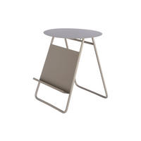 BEISTELLTISCH Esencia - Grau - 40/40/48 cm - Grau, Metall (40/40/48cm) - Leitmotiv