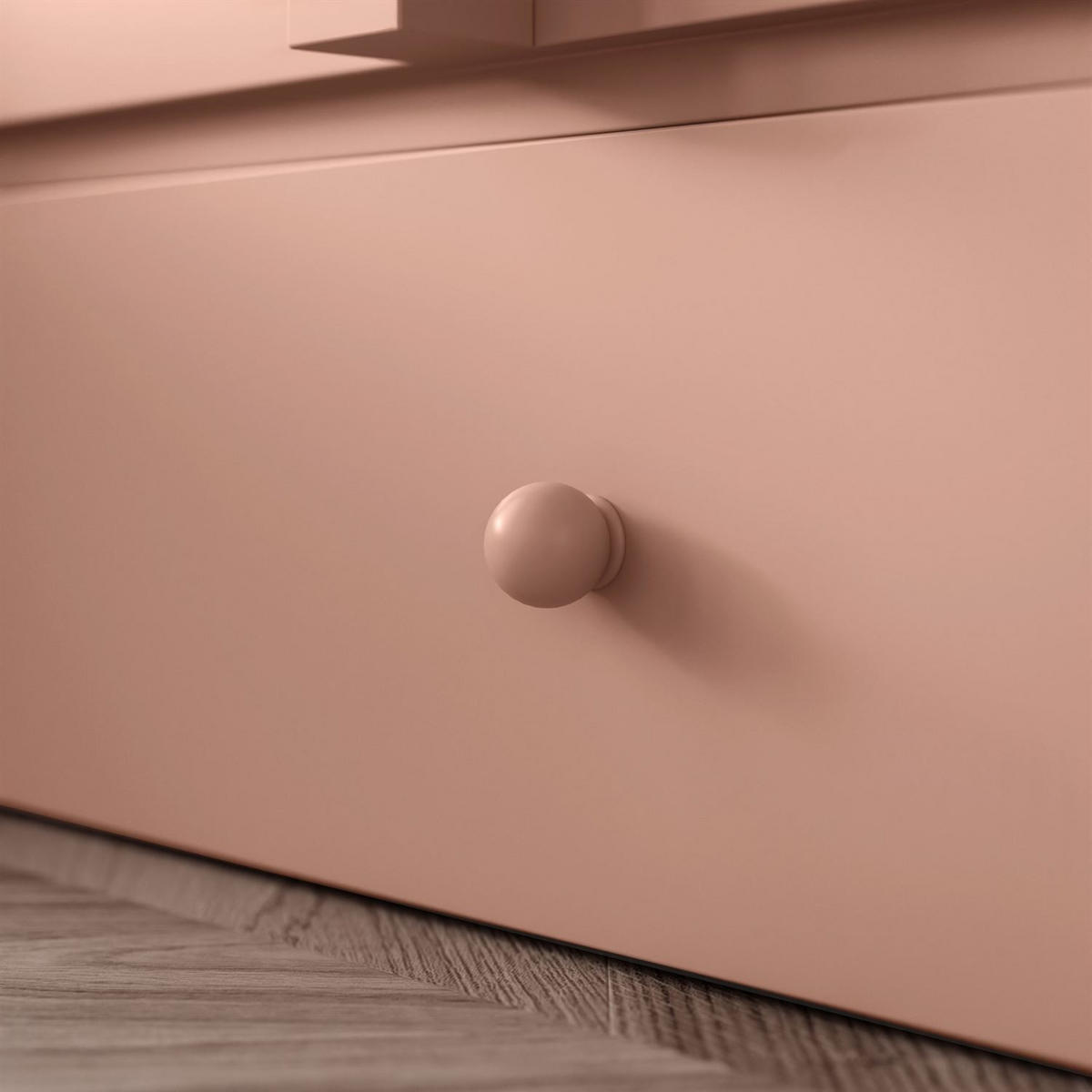ETAGENBETT BABUSHKA – Etagenbett 90x200 cm, mit zwei Matratze, Natürlich Rosa - Rosa, Holzwerkstoff - Lookway