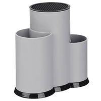 MESSERBLOCK Kunststoff 12,5/23/22 cm - Grau, Kunststoff (23/22/12.5cm) - Kinvara