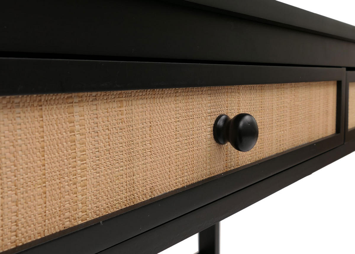 SCHREIBTISCH HxBxT 78x110x60cm Schublade Holz Schwarz - Schwarz, Holz (60/110/78cm) - PROREGAL