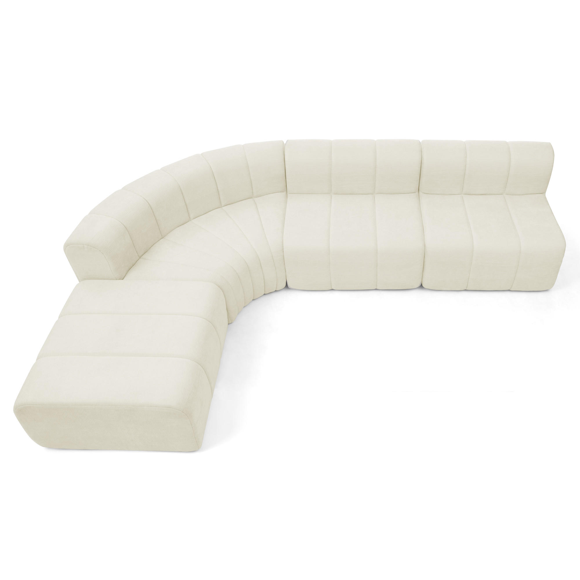 ECKSOFA DE-34633 4-Sitzer modular Beige - Beige, Textil (189/283cm) - ComfortXL