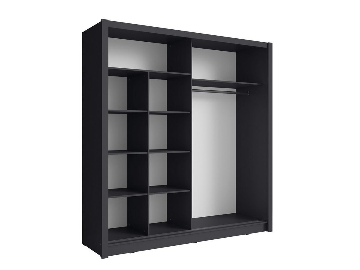 KLEIDERSCHRANK Graphit 204/215/62 - Graphitfarben, Holzwerkstoff (204/215/62cm) - RAUMHIRSCH FURNITURE
