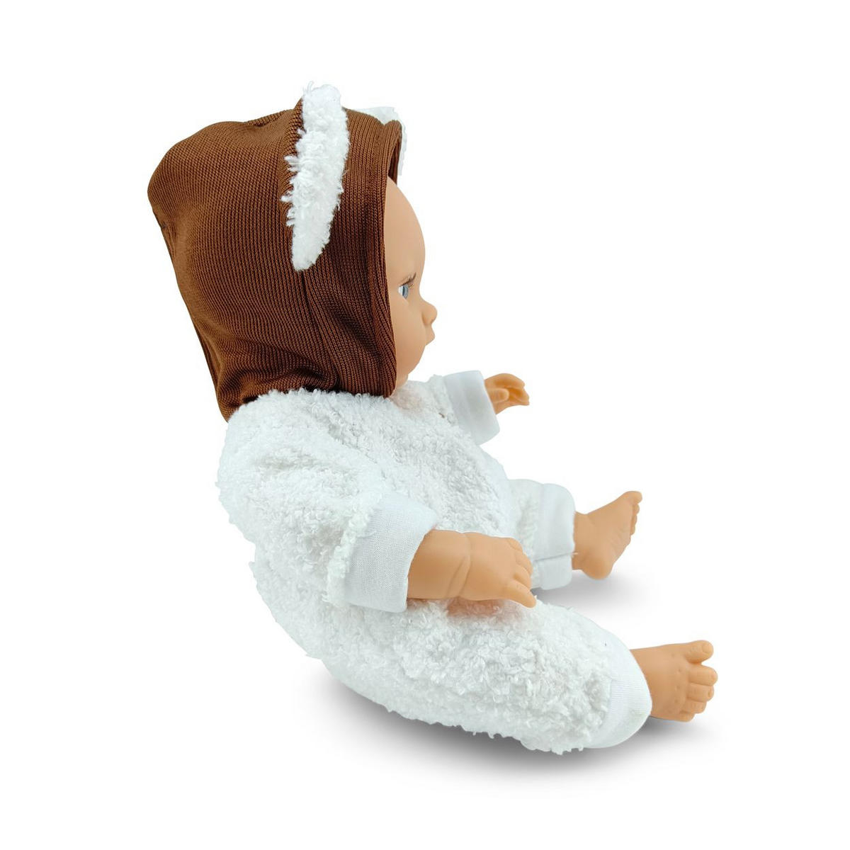 KINDERPUPPE Bear und Baby white 30 cm, Kuscheltier, Schnuller, beweglicher Körper, ab 18 Monaten - Weiß, Kunststoff (16/8/30cm) - Moni
