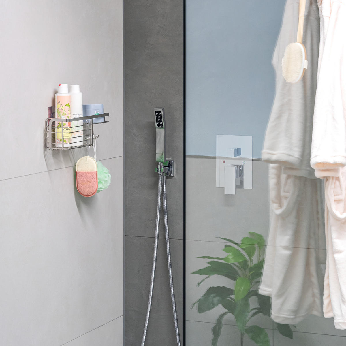 ABLAGEKORB, silber - Edelstahlfarben, Metall (28/10/9.5cm) - bremermann