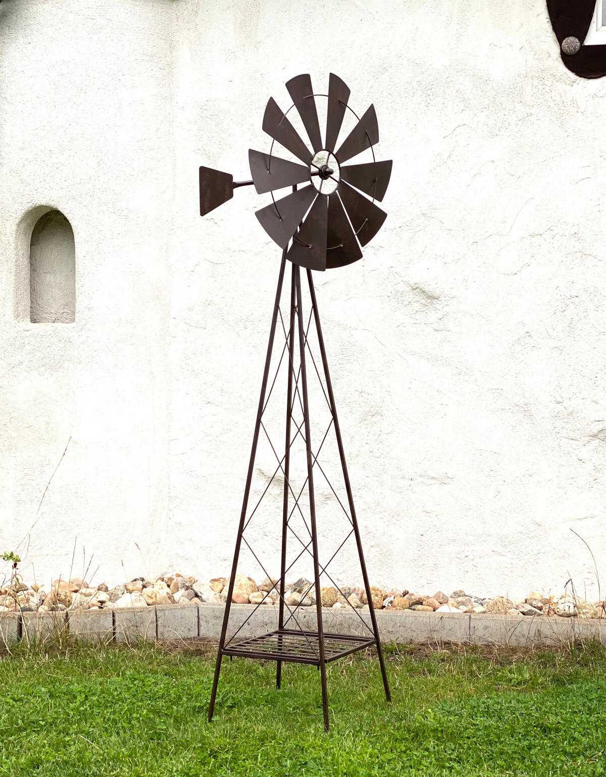WINDRAD kugelgelagert Metall Braun 170 cm 96019 - Braun, Metall (36.5/172.5/33.5cm) - DanDiBo