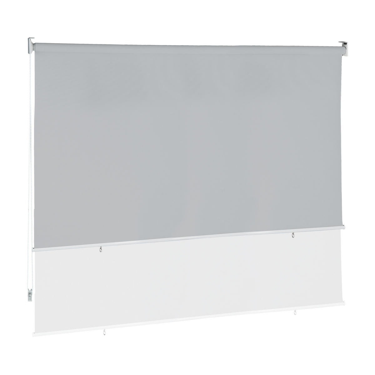 SENKRECHTMARKISE - Grau, Kunststoff/Textil (180/140/6.5cm) - Relaxdays